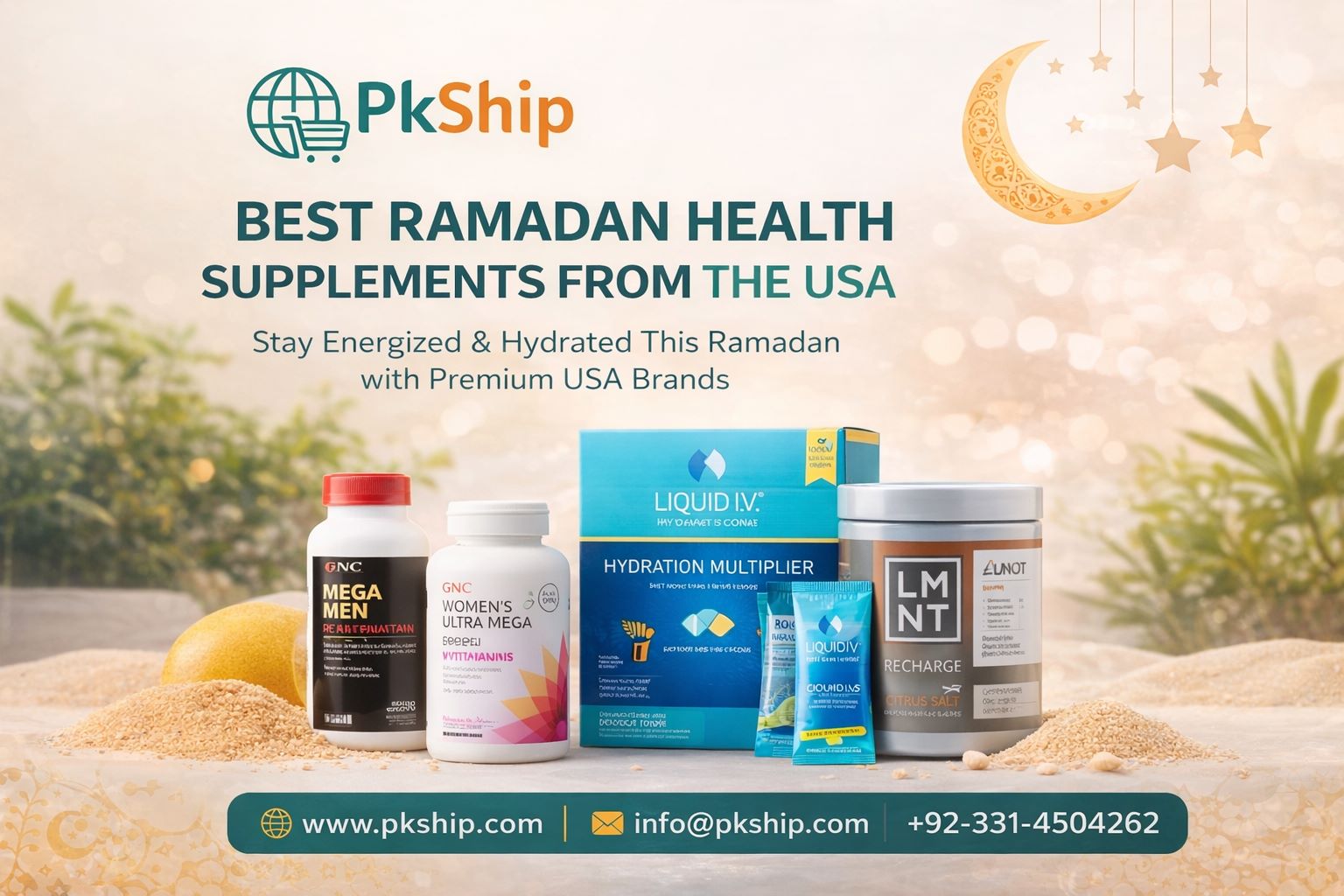 Best Ramadan Health Supplements from the USA for energy hydration and immunity during fasting
